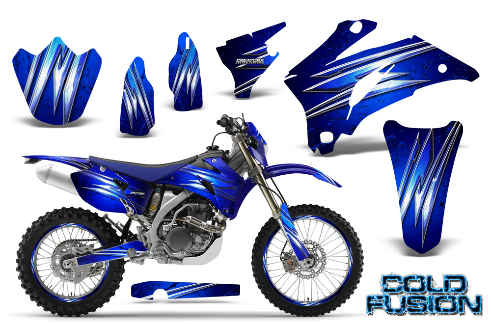 Yamaha WR 250-450 07-10 Graphics Kit Cold Fusion Blue NP Rims